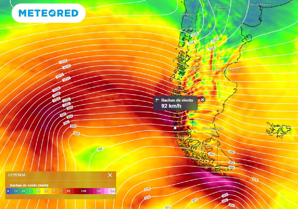 Rachas de viento ECMWF