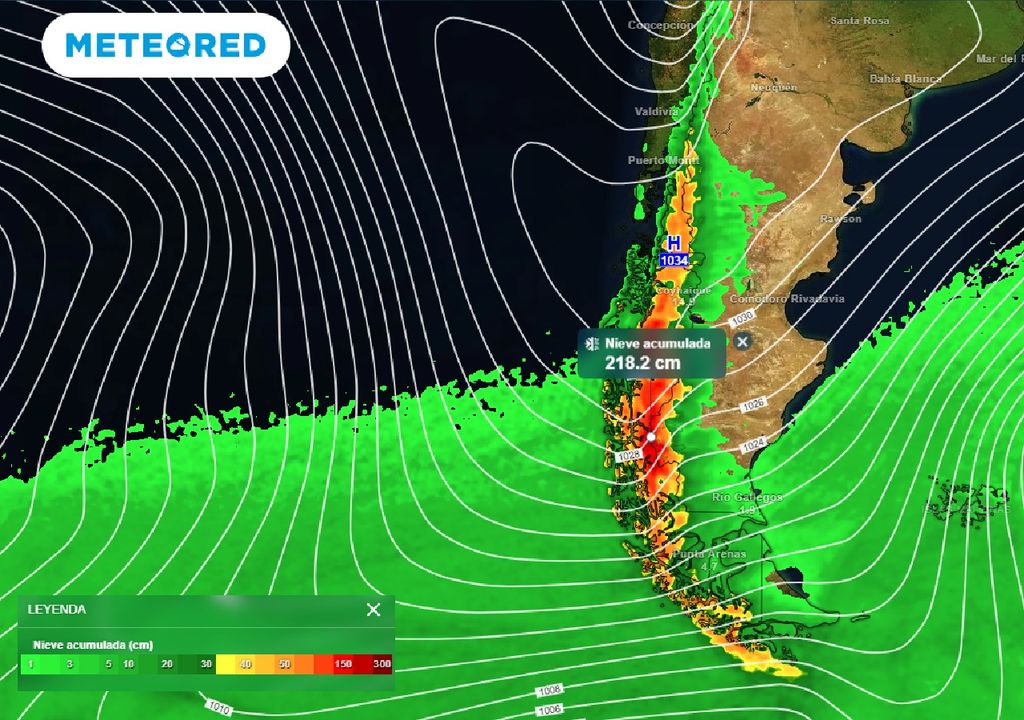 nieve acumulada ECMWF