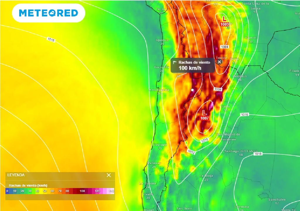 rachas de viento ECMWF