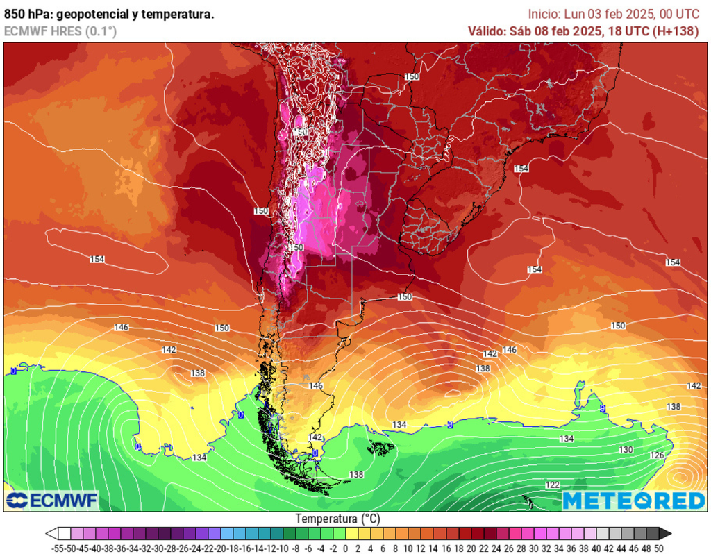 mapa de 850 hPa.