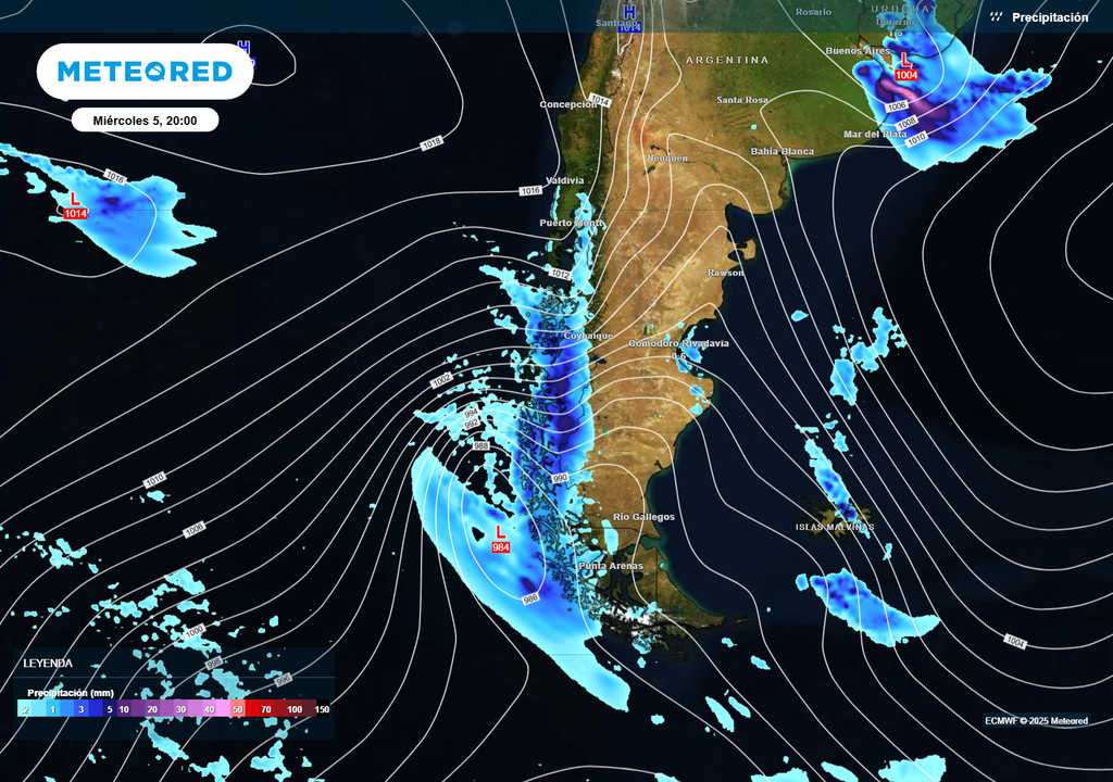mapa de precipitación.
