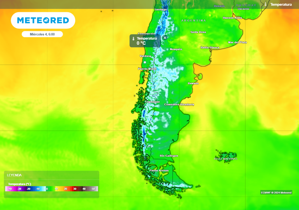 mapa de temperatura.