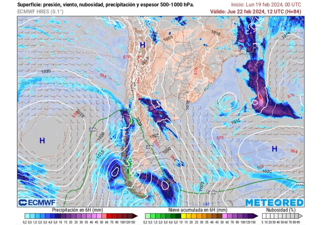 Precipitación Chile ECMWF Precipitación Chile ECMWF