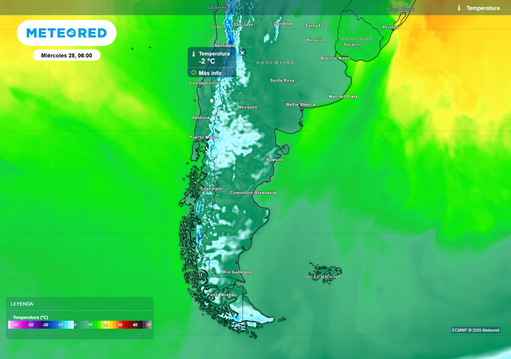 mapa de temperatura.