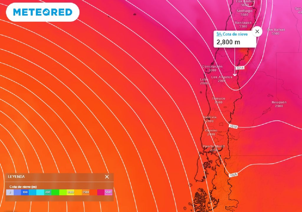 Cota de nieve ECMWF