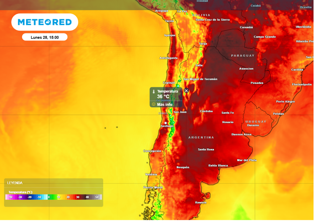 mapa de temperatura. mapa de temperatura.