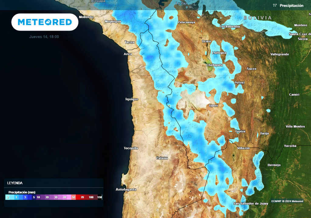 Precipitaciones en el Altiplano.