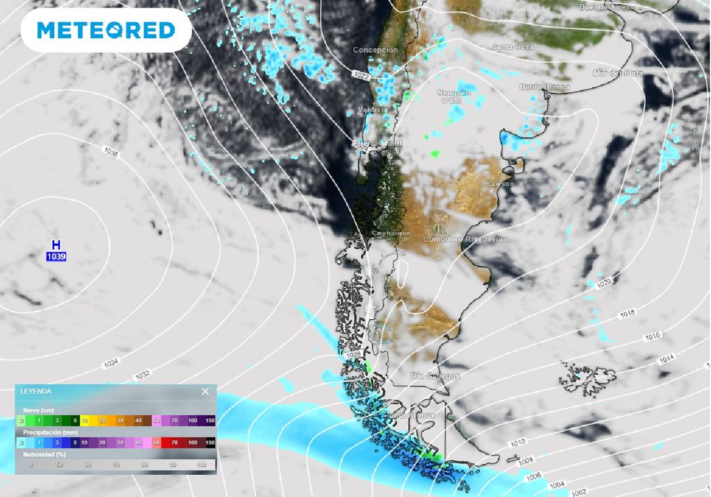 Precipitación, nieve y nubosidad ECMWF