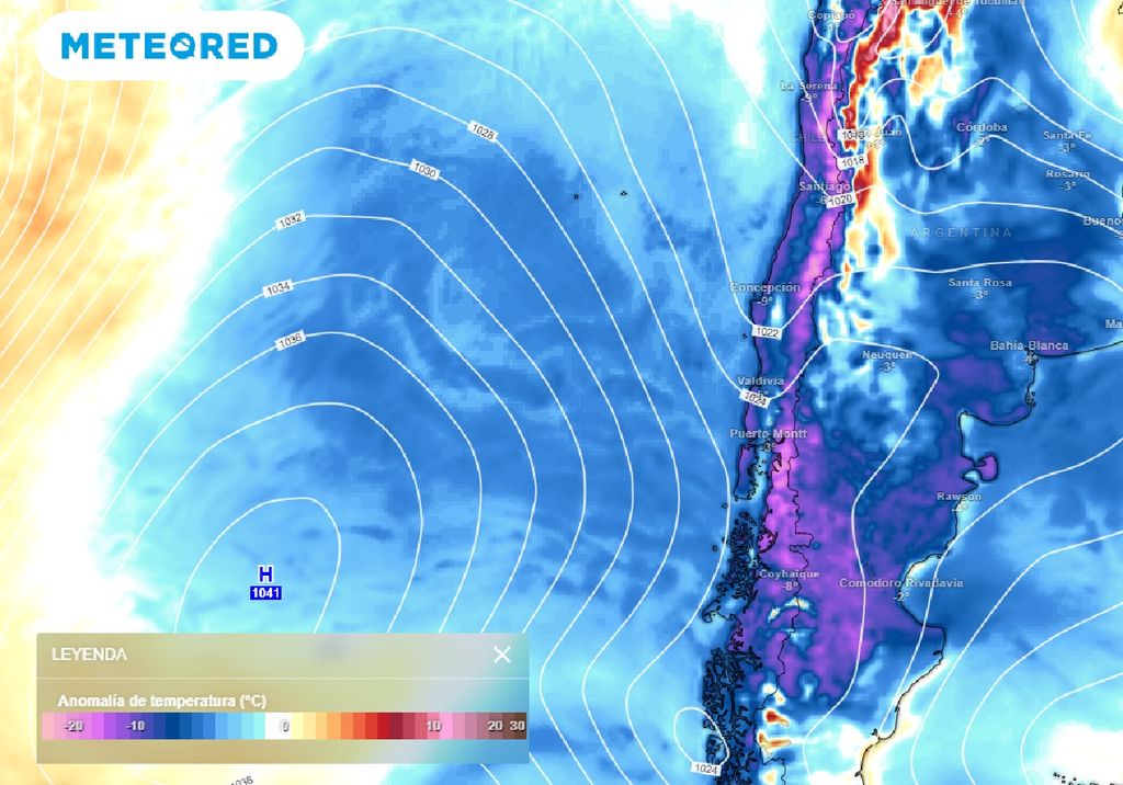 Anomalía de temperatura ECMWF