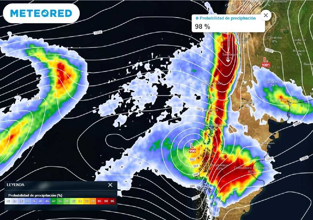 Probabilidad de precipitación ECMWF Probabilidad de precipitación ECMWF