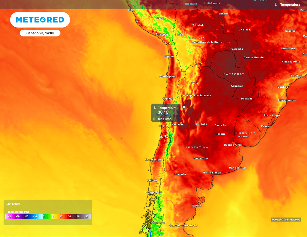mapa de temperatura. mapa de temperatura.