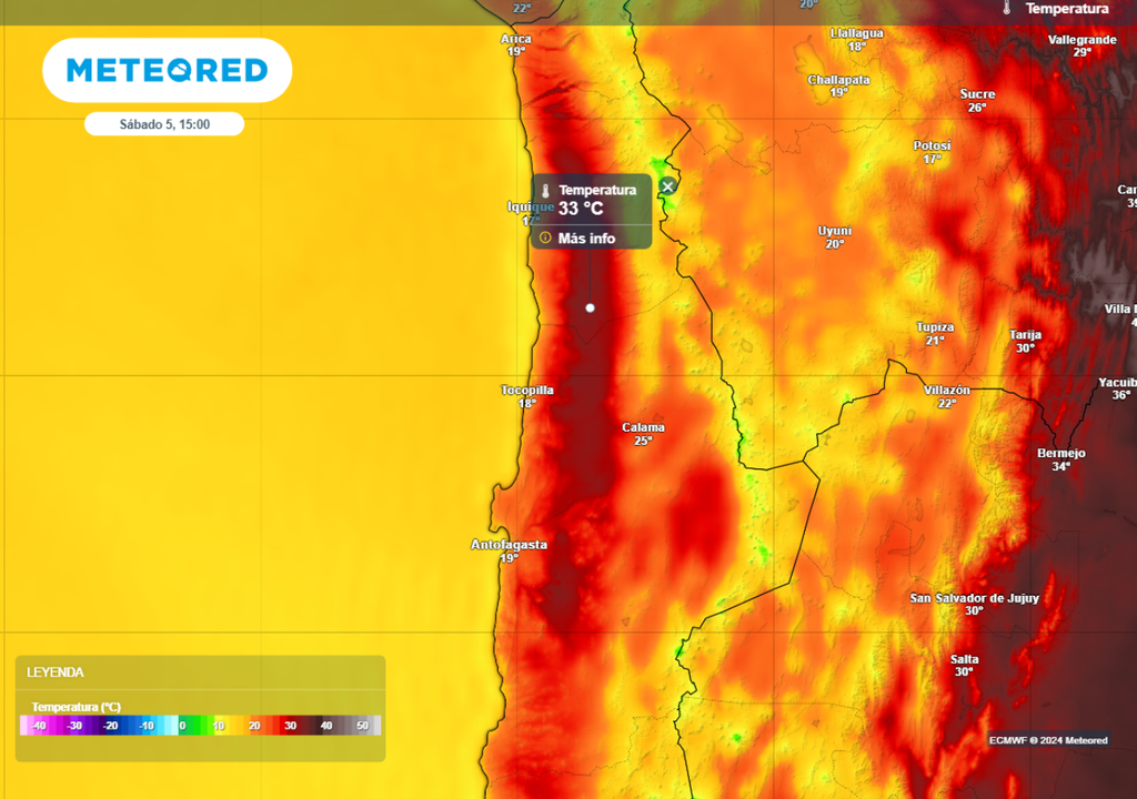 mapa de temperatura. mapa de temperatura.