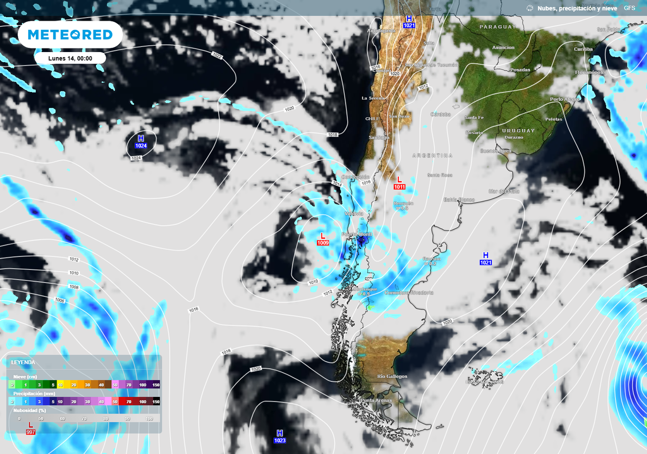 Nuevo sistema frontal traerá lluvias a Chile este fin de semana