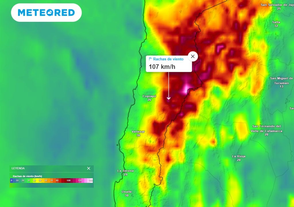 Rachas de viento ECMWF Atacama Rachas de viento ECMWF Atacama