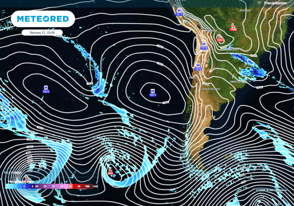 mapa de precipitaciones.