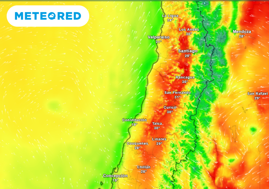 mapa de temperatura. mapa de temperatura.