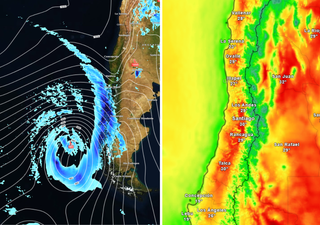 El tiempo en Chile este fin de semana: se prevén lluvias hasta la zona central y un descenso de las temperaturas máximas