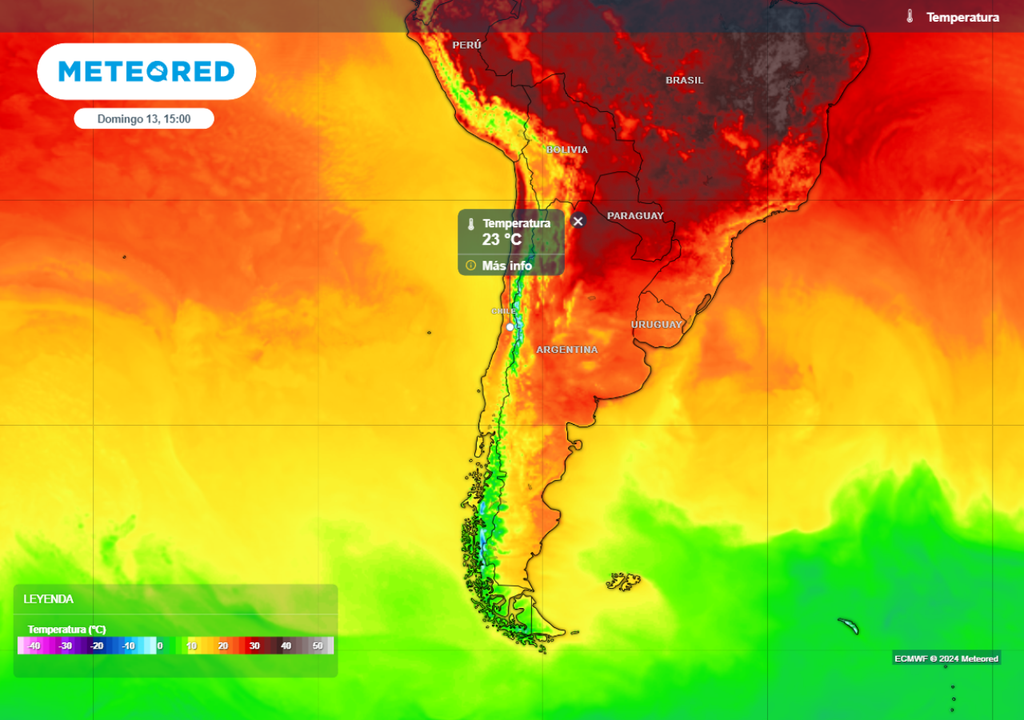 mapa de temperatura. mapa de temperatura.