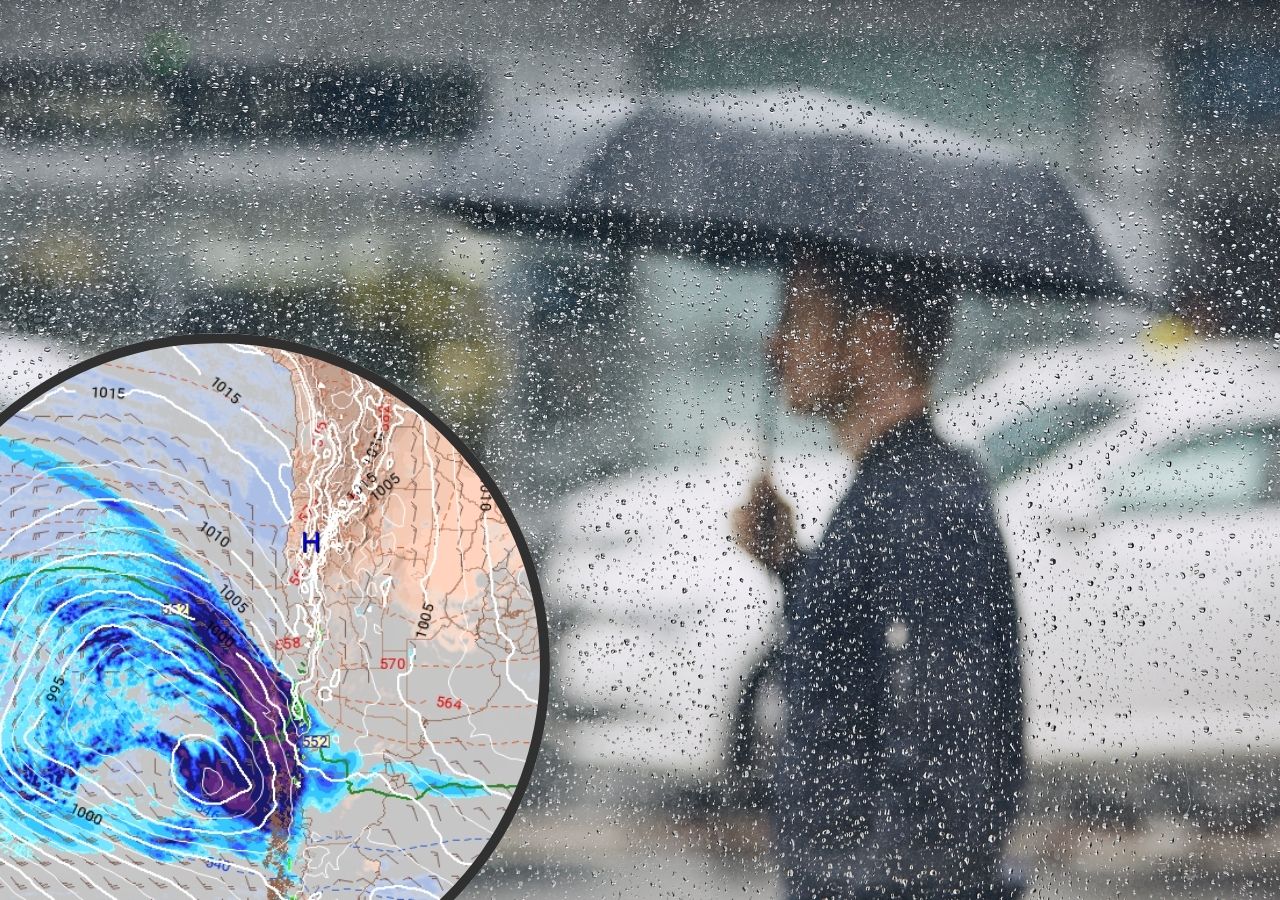 Llega una nueva y extensa área de bajas presiones que dejará abundantes lluvias sobre el país gracias a un río atmosférico.