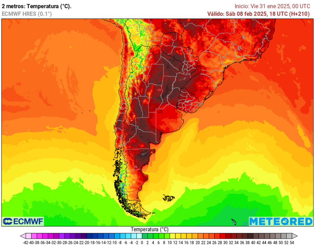 mapa de temperatura. mapa de temperatura.