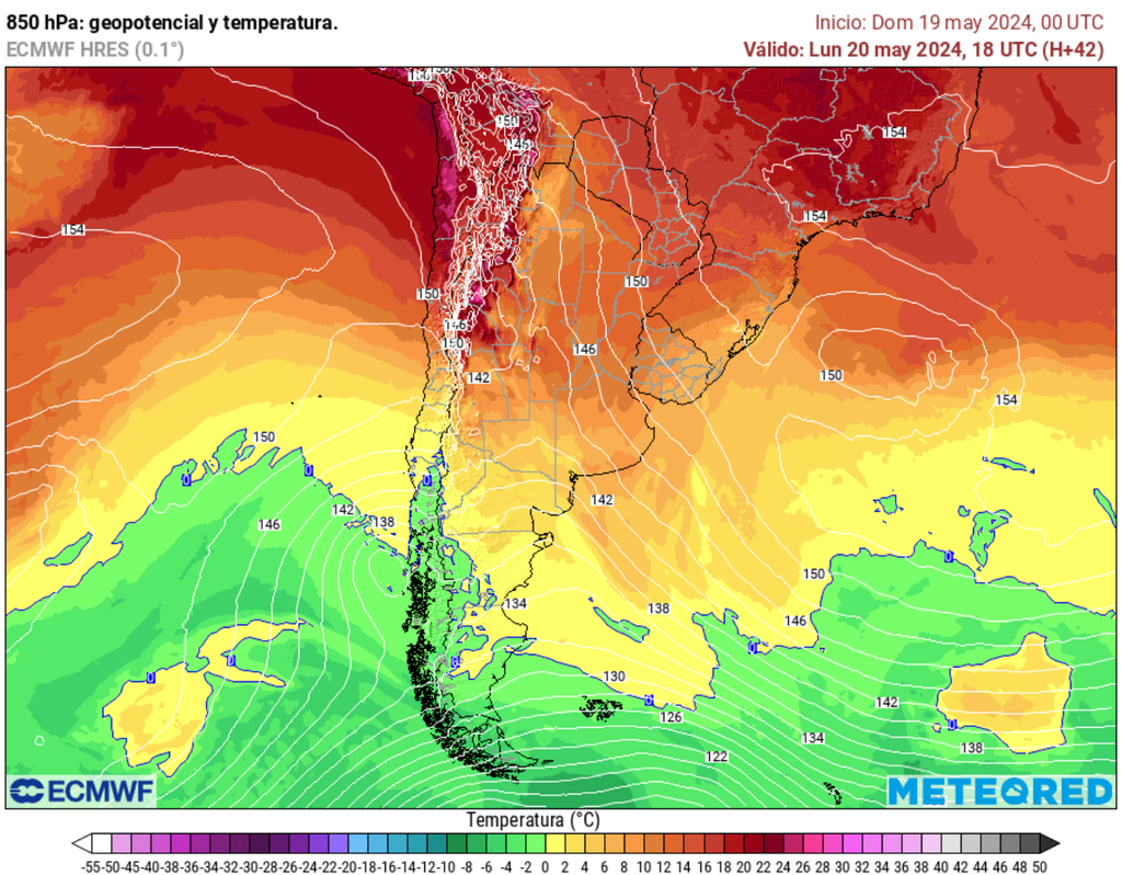mapa de 850 hPa.