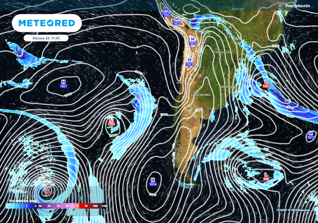 mapa de precipitaciones.