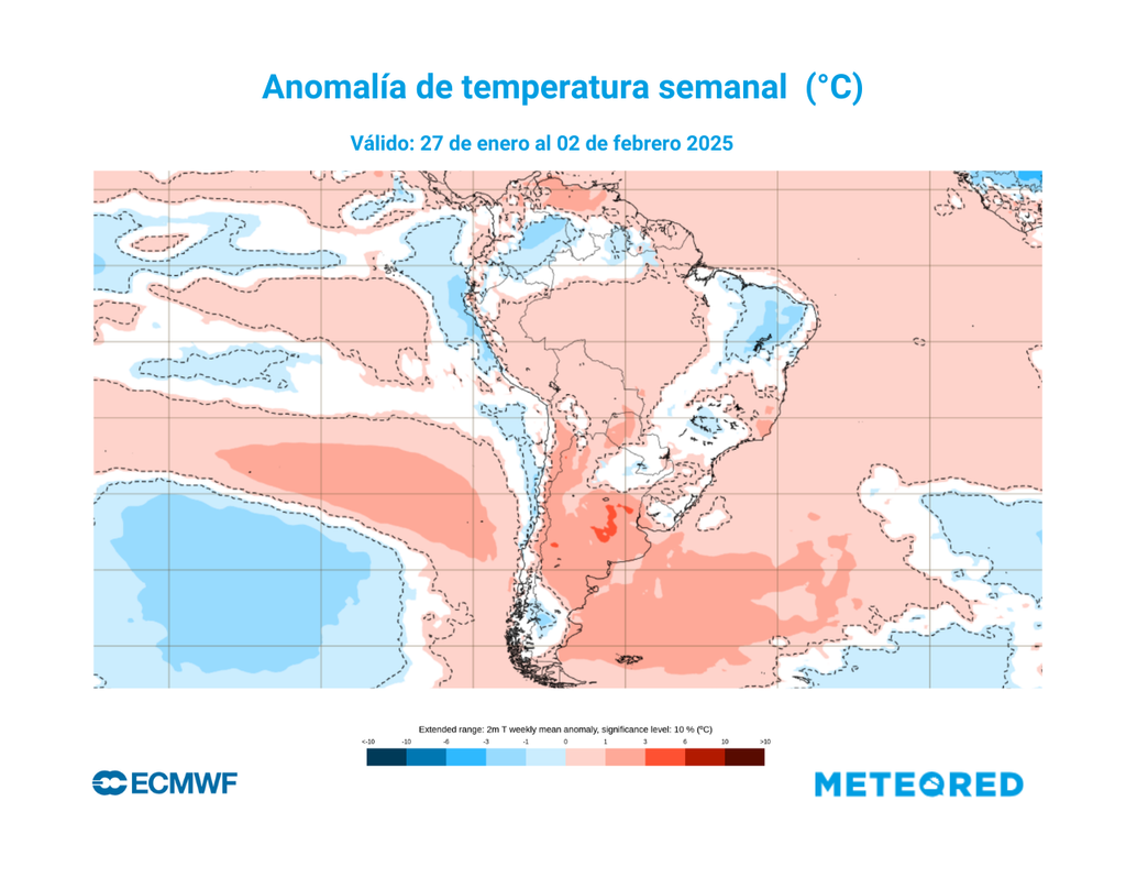 mapa de anomalía de temperatura.