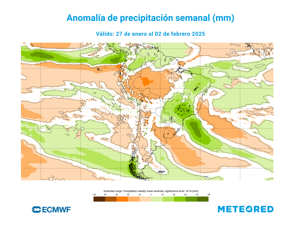 mapa de anomalía de precipitación.