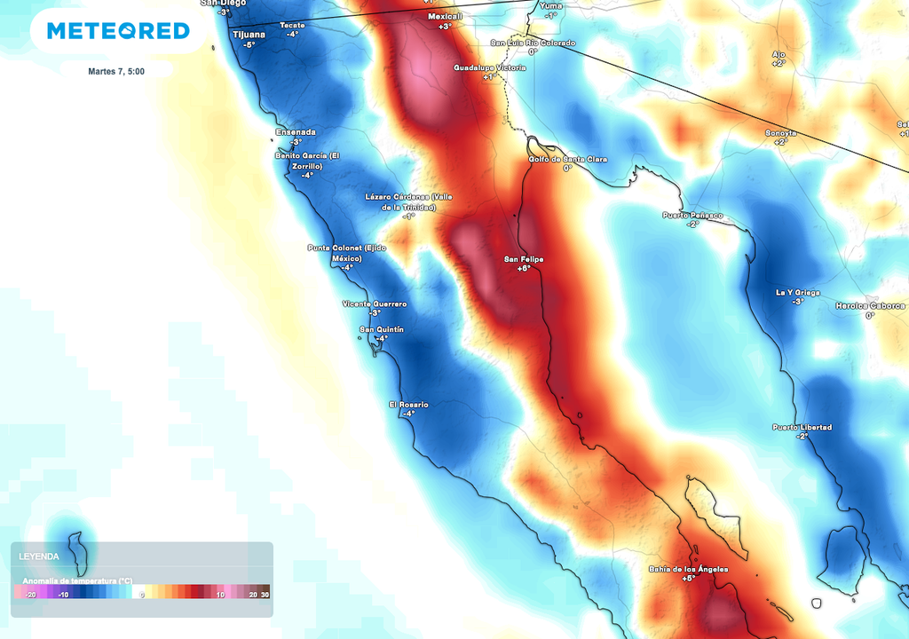 Anomalía de la temperatura BC