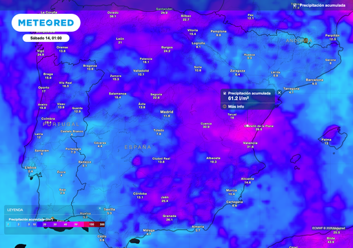 Pron&oacute;stico de lluvias para los pr&oacute;ximos 7 d&iacute;as: seguir&aacute;n aisl&aacute;ndose danas sobre Espa&ntilde;a