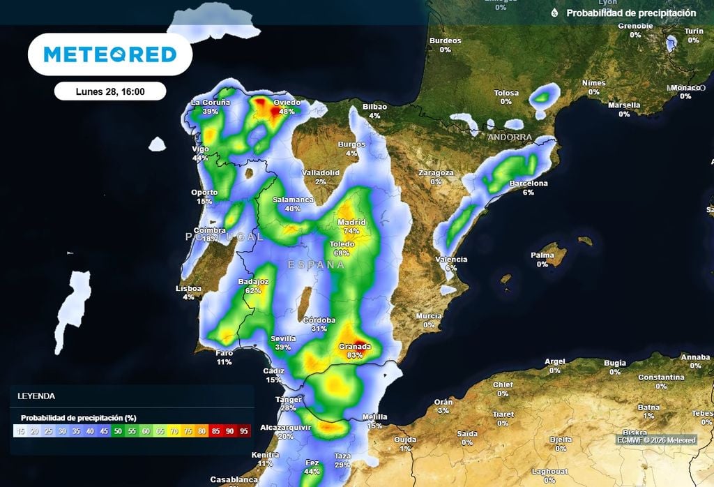 Domani i rovesci si estenderanno su ampie zone della Penisola.