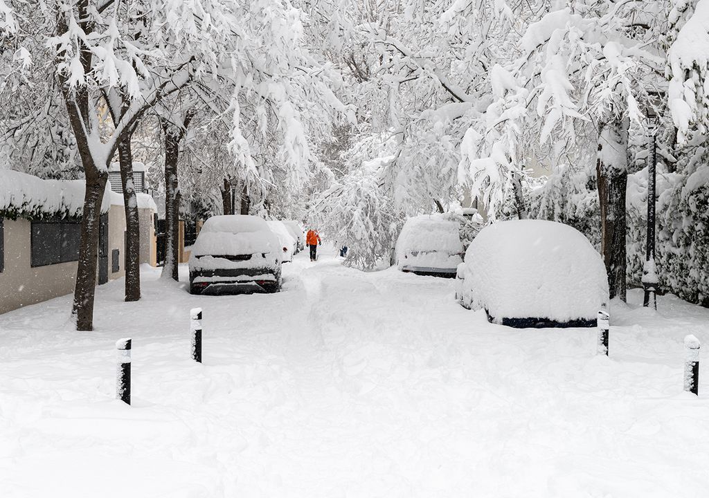 Nieve con Filomena en Madrid