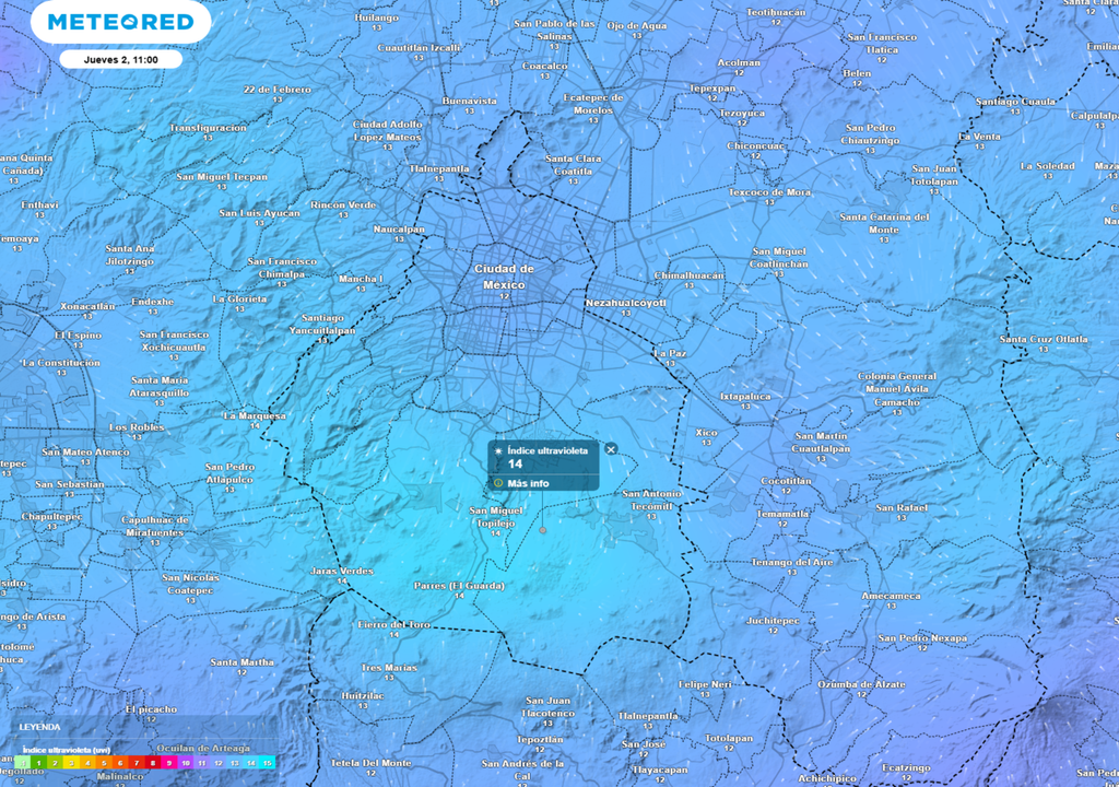 Habrá altos valores de radiación ultravioleta entre las 11 a.m. y hasta las 4 p.m.