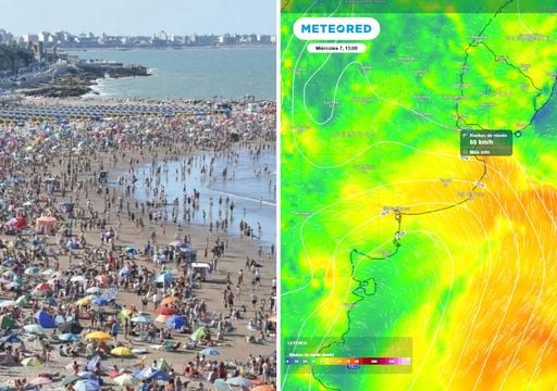 El tiempo en la Costa Atl&aacute;ntica de Buenos Aires: semana cambiante en temperaturas, algunas tormentas y crecidas del mar