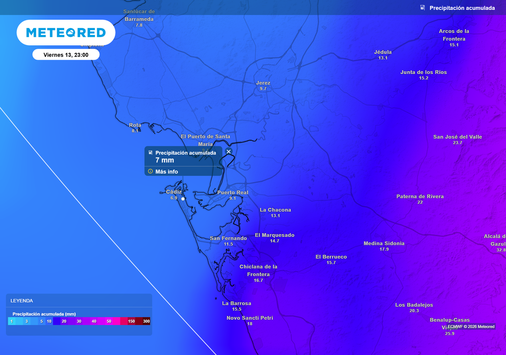 La persistencia de las precipitaciones podrá dejar acumulados cercanos a los 10 l/m2.