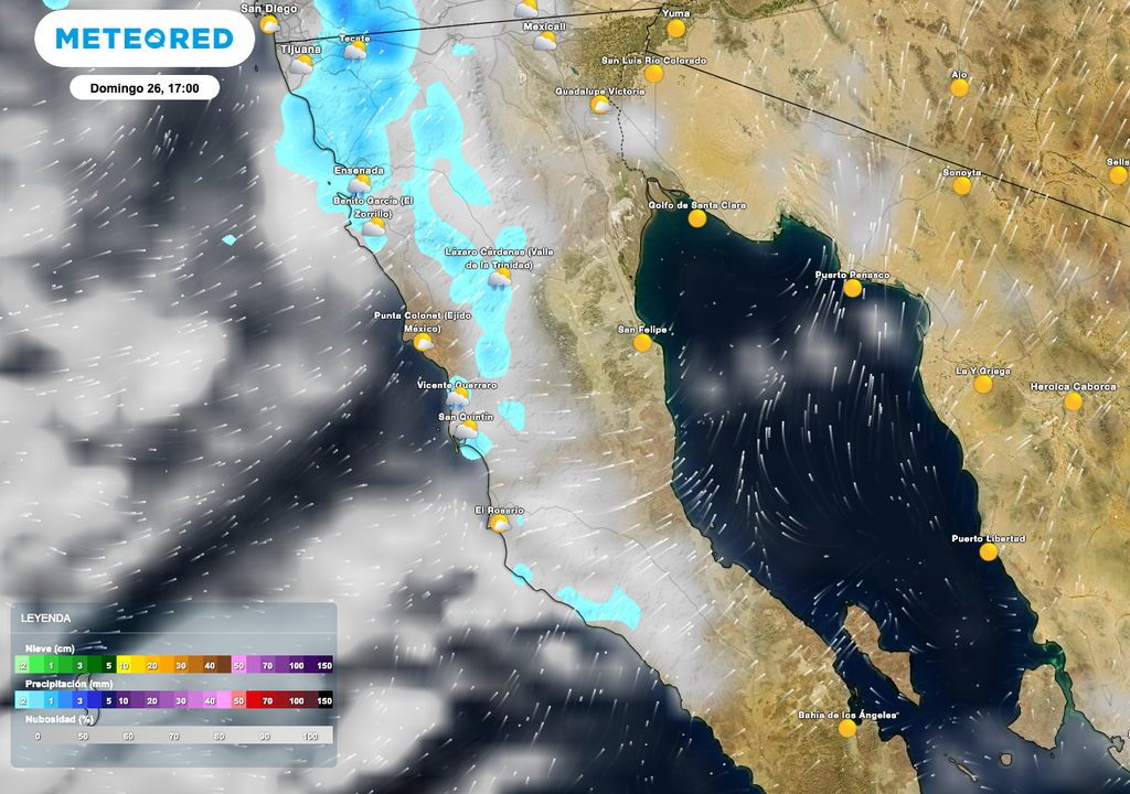 LLuvias, nieve y viento BC