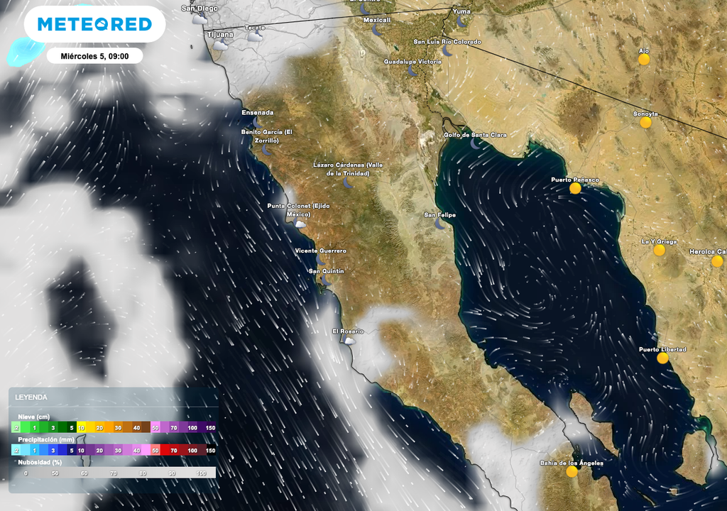 Nubosidad Baja California