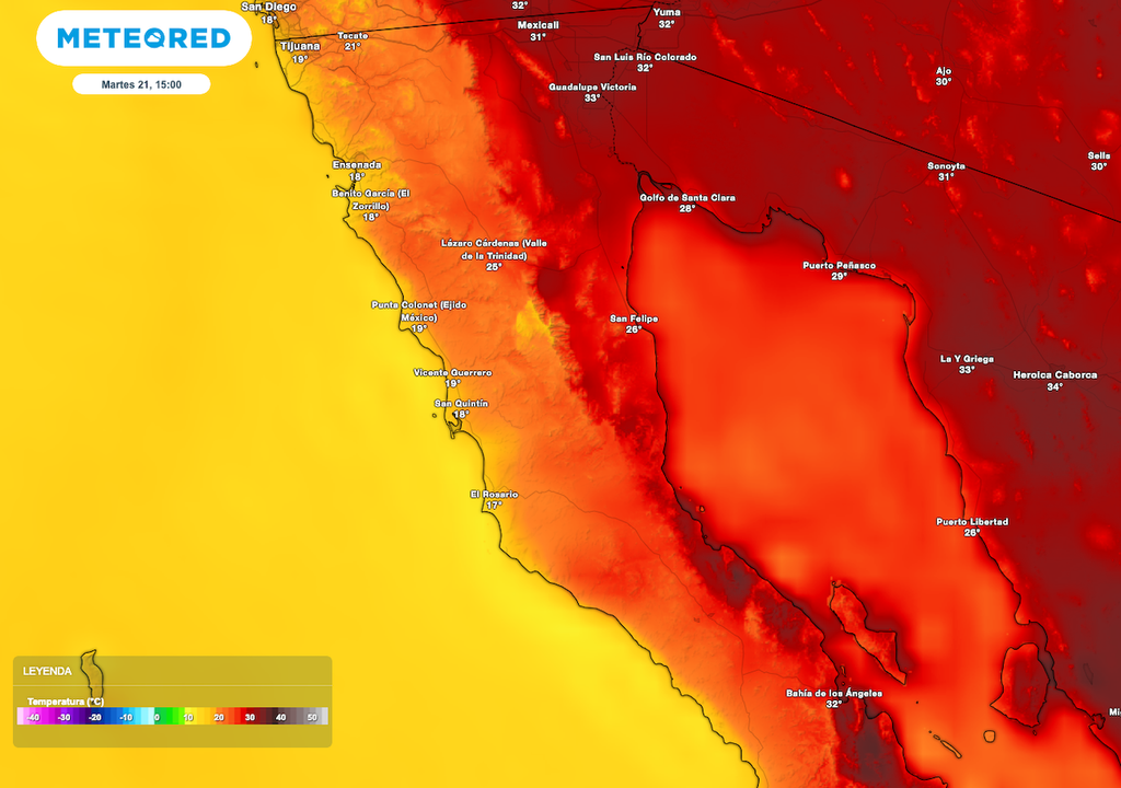El tiempo en Mexicali, Tijuana y el estado de Baja California, 21 de ...