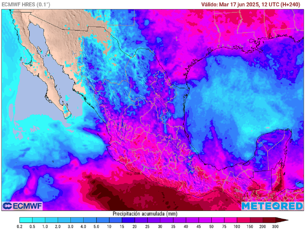 Pronóstico de lluvia acumuladas en milímetros Pronóstico de lluvia acumuladas en milímetros
