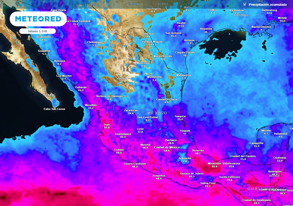 Fuertes lluvias dominando
