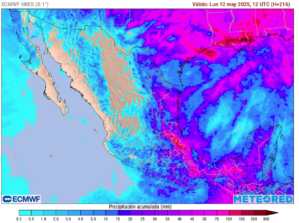 Pronóstico de acumulados de lluvias en milímetros Pronóstico de acumulados de lluvias en milímetros
