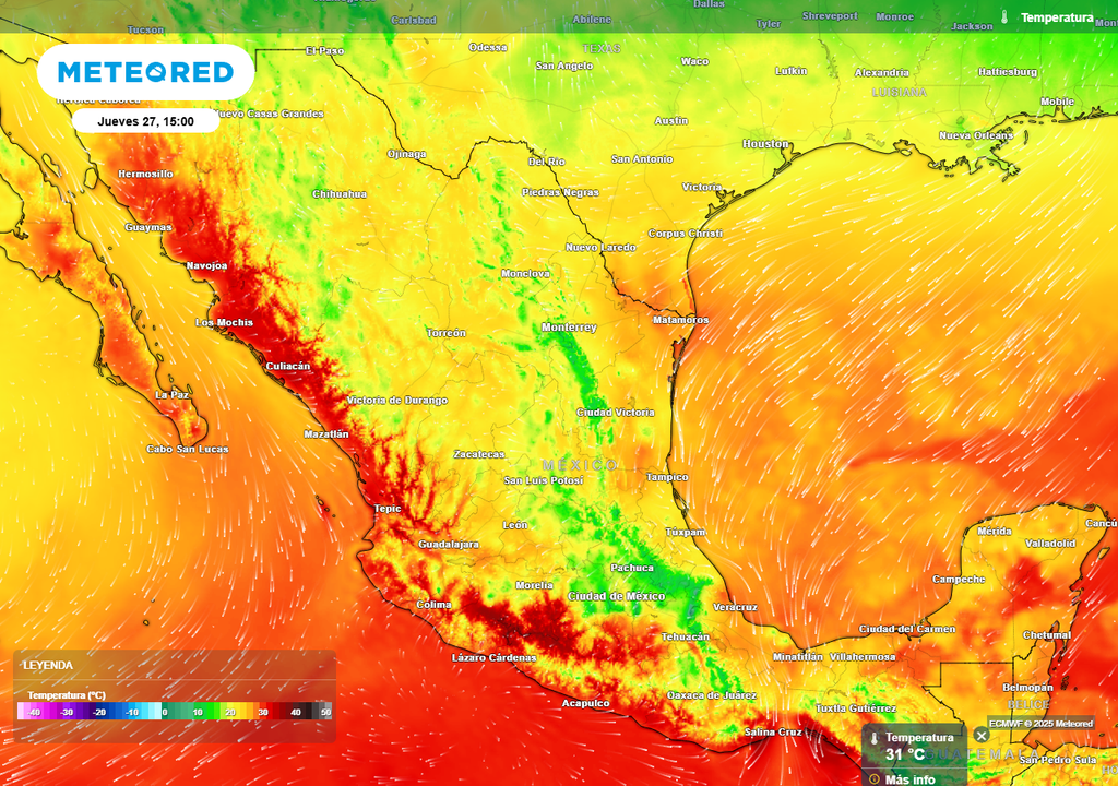 Pronóstico de temperaturas en grados Celsius Pronóstico de temperaturas en grados Celsius