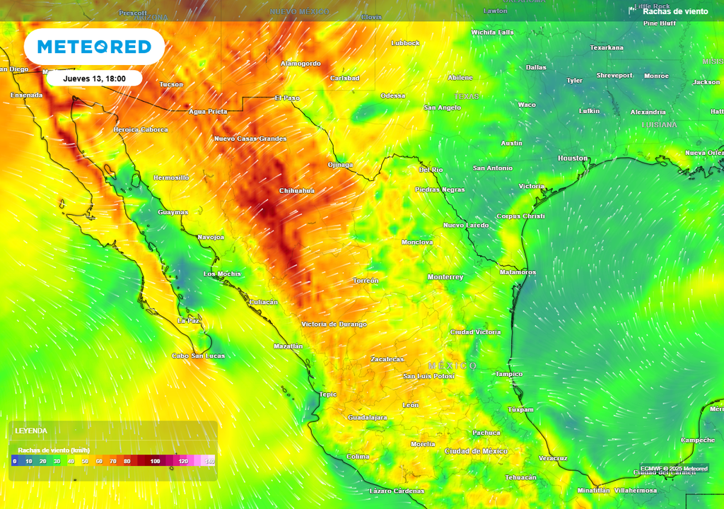 Pronóstico de ráfagas de viento Pronóstico de ráfagas de viento