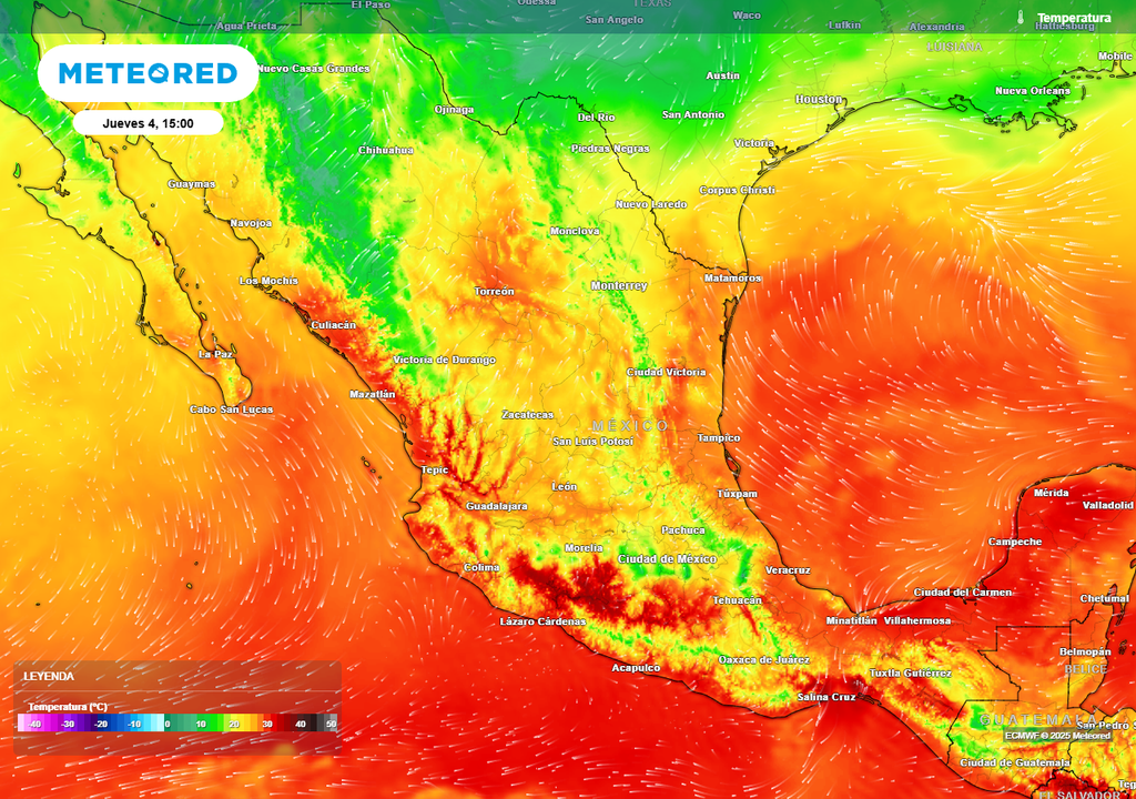 El norte de México estará recibiendo mayores y frecuentes descensos de temperatura con ambiente fresco/frío, siendo menores y eventuales para el centro-sur.