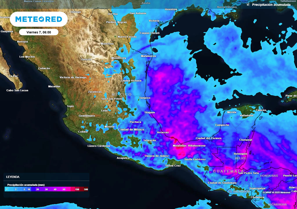 Pronóstico de lluvias acumuladas en milímetros Pronóstico de lluvias acumuladas en milímetros
