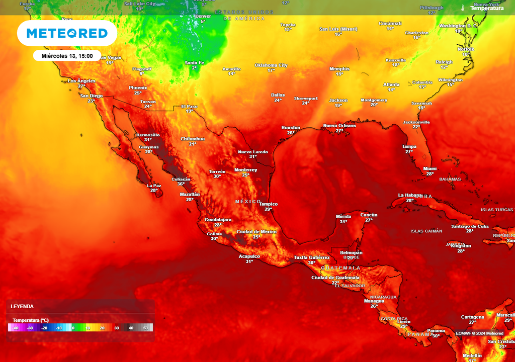 Pronóstico de temperaturas en grados Celsius Pronóstico de temperaturas en grados Celsius