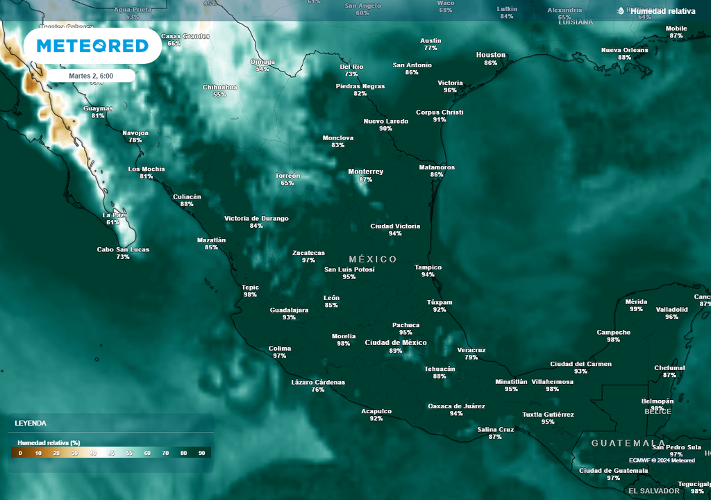 Días húmedos en México