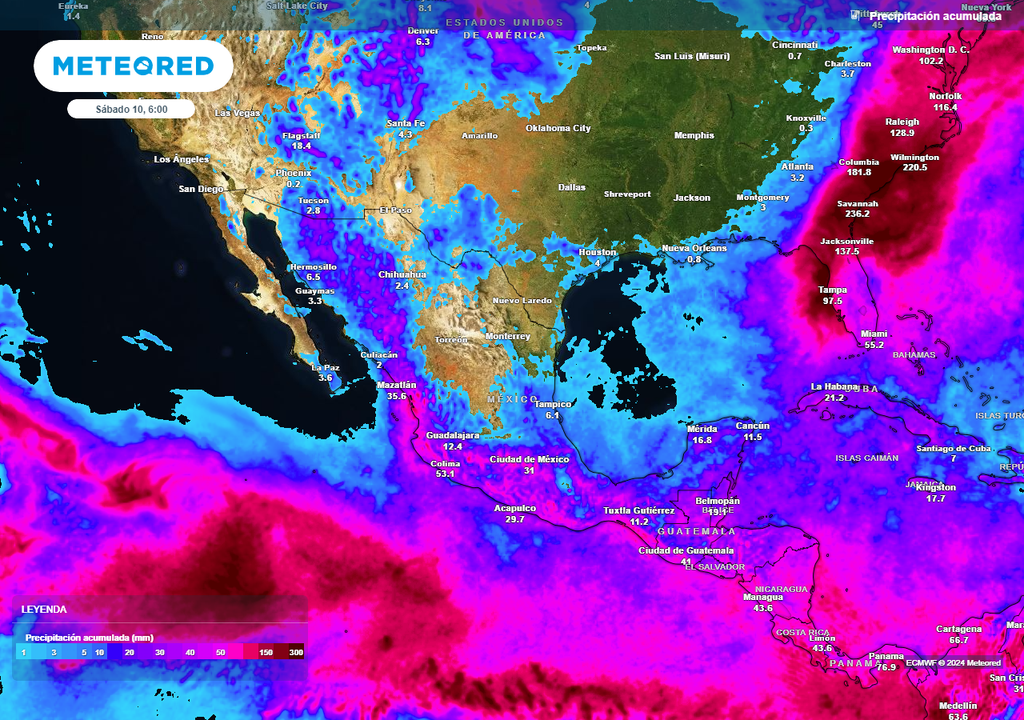 Lluvias típica en México