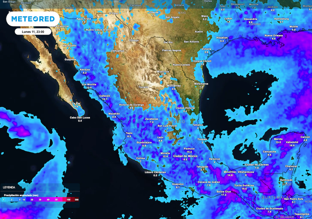 Acumulados de lluvias 11 de agosto