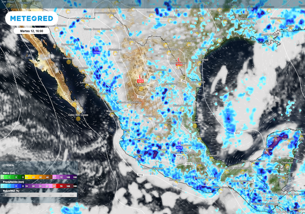 Precipitación martes 12 de agosto